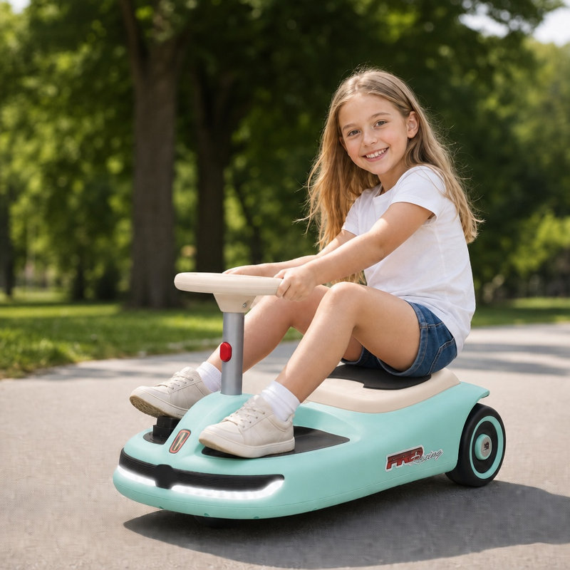 Voiture électrique pour enfant 12V, fonction de vadrouille amovible, musique Bluetooth, boîte de rangement, utilisation intérieure et extérieure, jouet à monter
