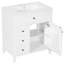 Meuble-lavabo autoportant de 30 pouces avec lavabo, panneau de fibres à densité moyenne moderne et bois d'hévéa avec 3 tiroirs et tablette réglable-2125468449