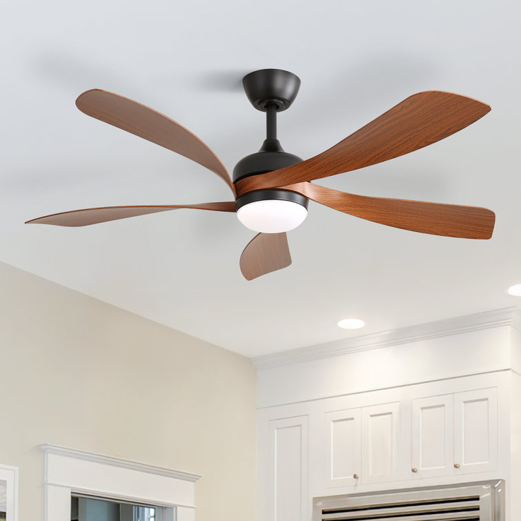 Whisper 52" 5 ABS Blade Propeller Classic Ceiling Fan with LED Lights and Remote Control