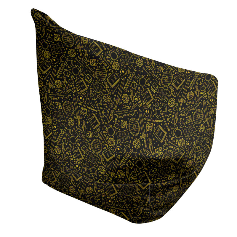 Sac de pois Leffel, H 120 po x L 31 po x P 60 po, Rembourrage poly, Noir / jaune