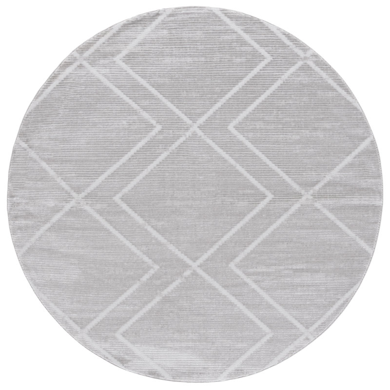 Lemarr Performance Geometric Rug, Round 6'7"