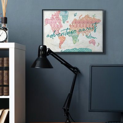 «Adventure Awaits Expression Macrame» Carte du monde