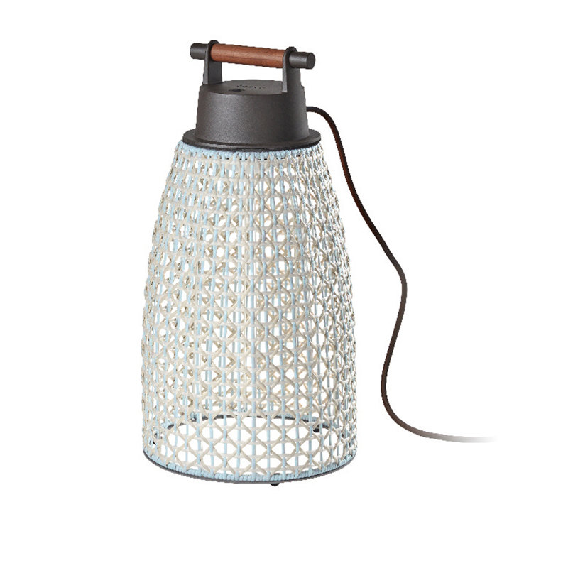 Nans LED Table Lamp, Graphite Brown/Beige, 19.06" H x 10.16" W x 10.16" D