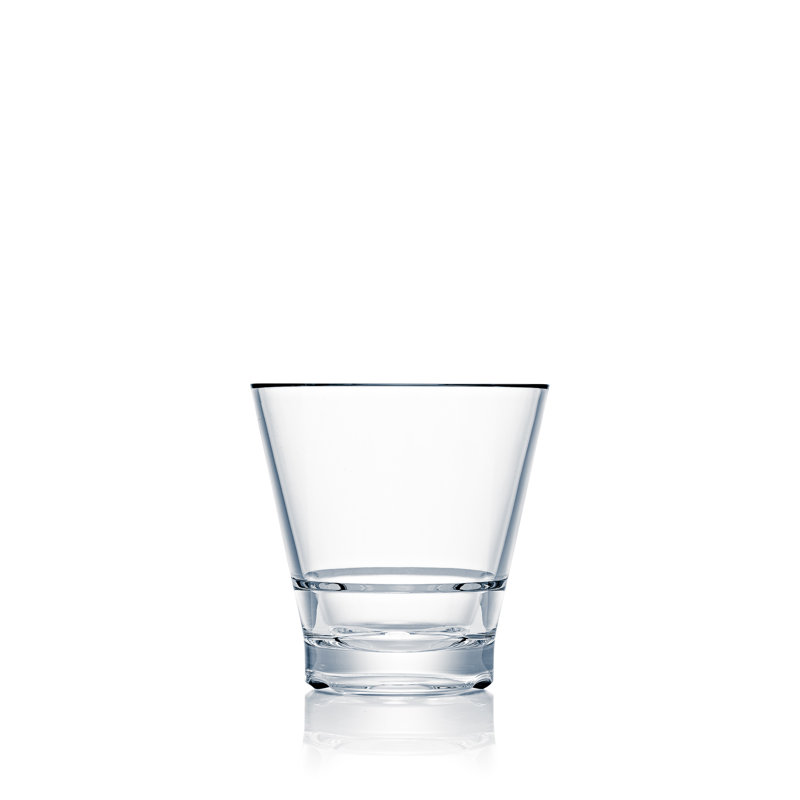 CAPELLA STACK STRAHL Stacking Polycarbonate Plastic Rocks Glass, 9 Oz