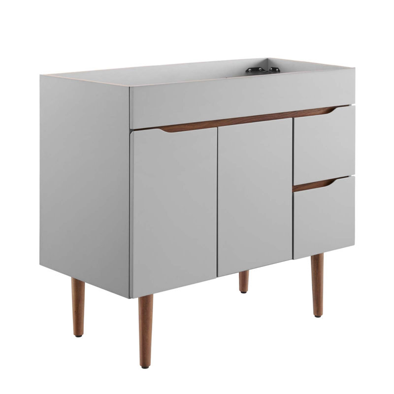 Base de meuble-lavabo simple 34,5 po Yentel en gris seulement
