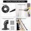 345Cm Stair Handrail, Indoor/Outdoor Wall Mounted Railing Handrail Support Kit - Black