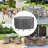 110 x 28 Inches Gray All-Season Round Outdoor Table Cover - Dual Vents, Top Handles & 4 Corner Buckles, Waterproof & UV Resistant