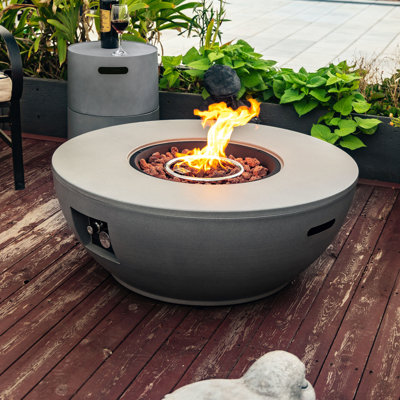 Foyer d'extérieur au propane chauffant - 40000, fabrication en acier gris pour la détente