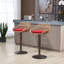 Tabouret de bar 19,29 po x 18,9 po x 42,91 po, hauteur réglable en lin et métal 1pc avec repose-pieds