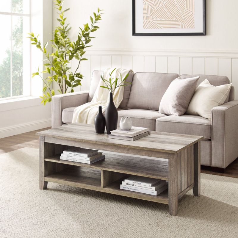 Table basse simple Denyce, Gray Wash