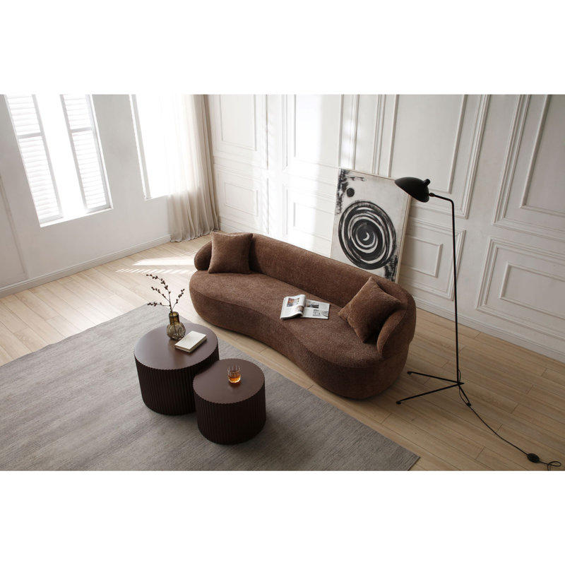 Canapé brun à 3 places Mid-Century, Brun