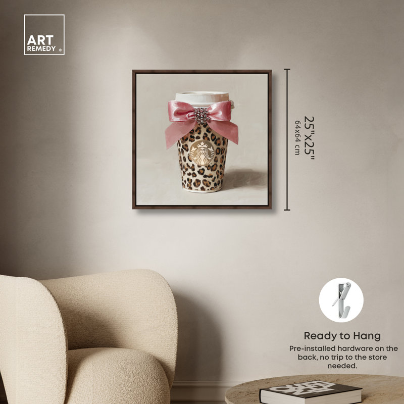 «Luxury Leopard Spots», reproduction sur toile encadrée par Art Remedy, cadre en noyer, 24 x 24, 25"H x 25"W, Walnut Frame