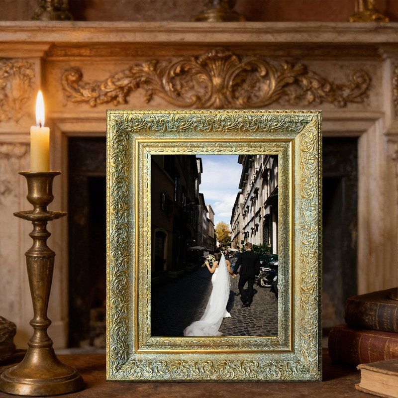 Cadre 8 po x 10 po doré antique 1PC pour cadeaux de Noël