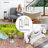 2 Piece Set Of Living Room Round Side Table, Space Decoration Table-1018293089