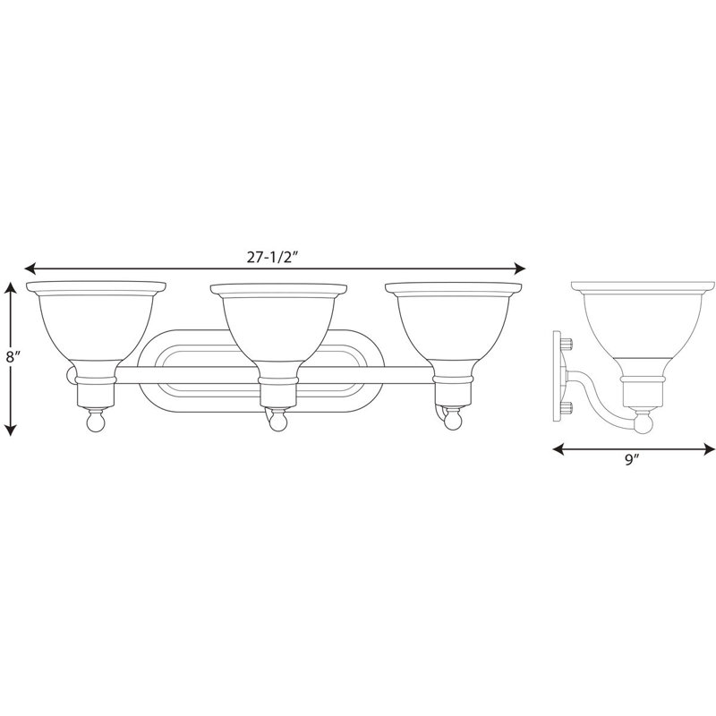 Éclairage pour meuble-lavabo Vangorder, Bronze antique