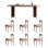 Simple retro rectangular dining table set
