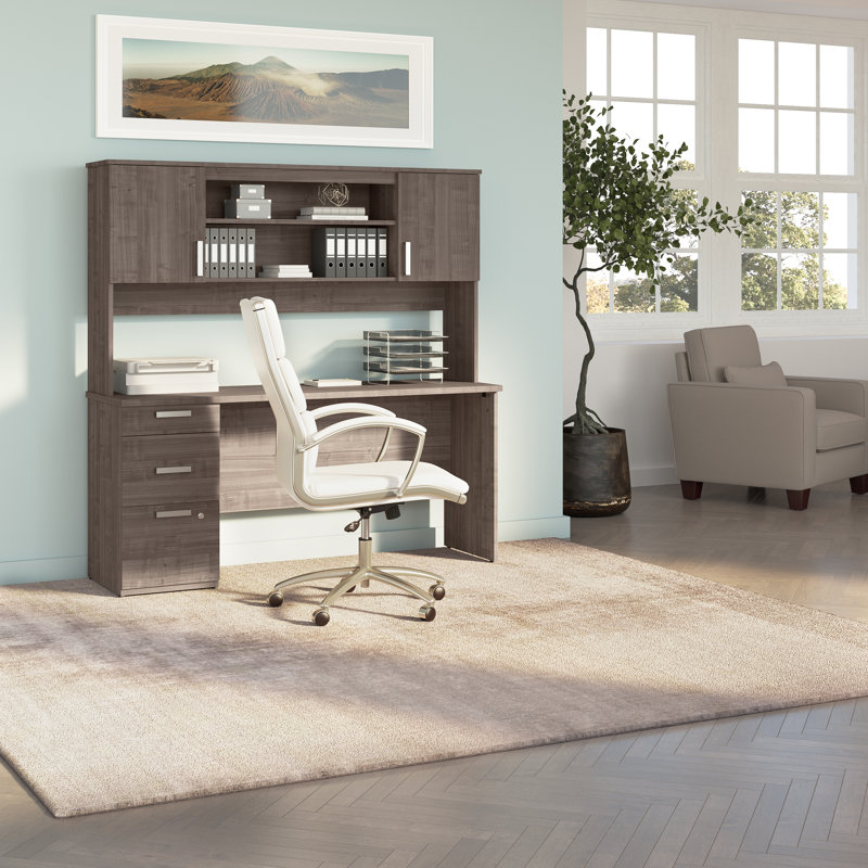 Bureau de direction avec huche Aralee, Érable gris moyen
