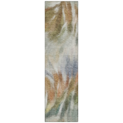 Machine Washable Indoor/Outdoor Xhevrie Beige Rug