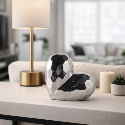Millsap Ceramic Geometric Heart Sculpture