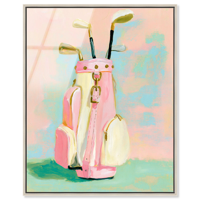 Décoration murale mignonne pour dortoir : impression acrylique encadrée Country Club Caddy par, H 21 po x l 17 po