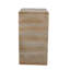 Table d'appoint arquée 16,3 x 12,2 x 22,6 moderne avec finition faux travertin