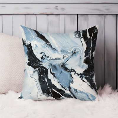 Abstract Marble Geode Crystal Dream XII Modern Throw Pillow Cover
