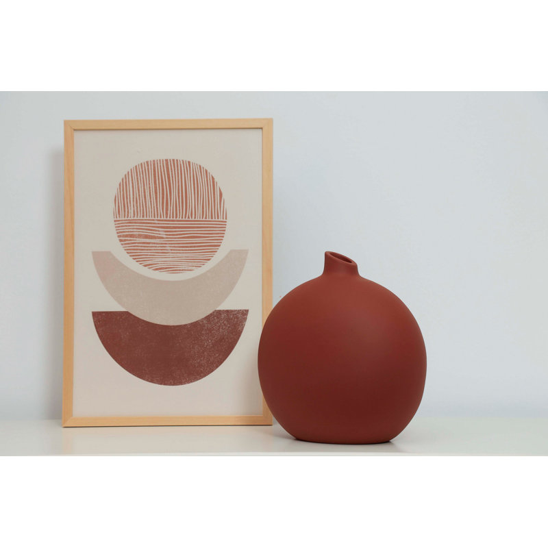 Cyna Ceramic / Porcelain Table Vase, Red