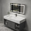 Miroir de salle de bain sans cadre à DEL avec lumières, miroir de salle de bain mural avec anti-buée, multifonction, 3 lumières à intensité variable, fonction de mémoire-898602265-898602267