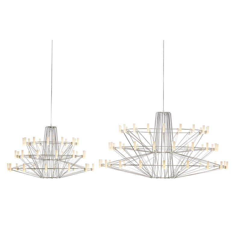 Coppélia LED Chandelier, Small, Chrome