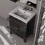 Meuble-lavabo simple en chêne noir 24 po X P 18 po D, dessus en acrylique et robinet-117984865