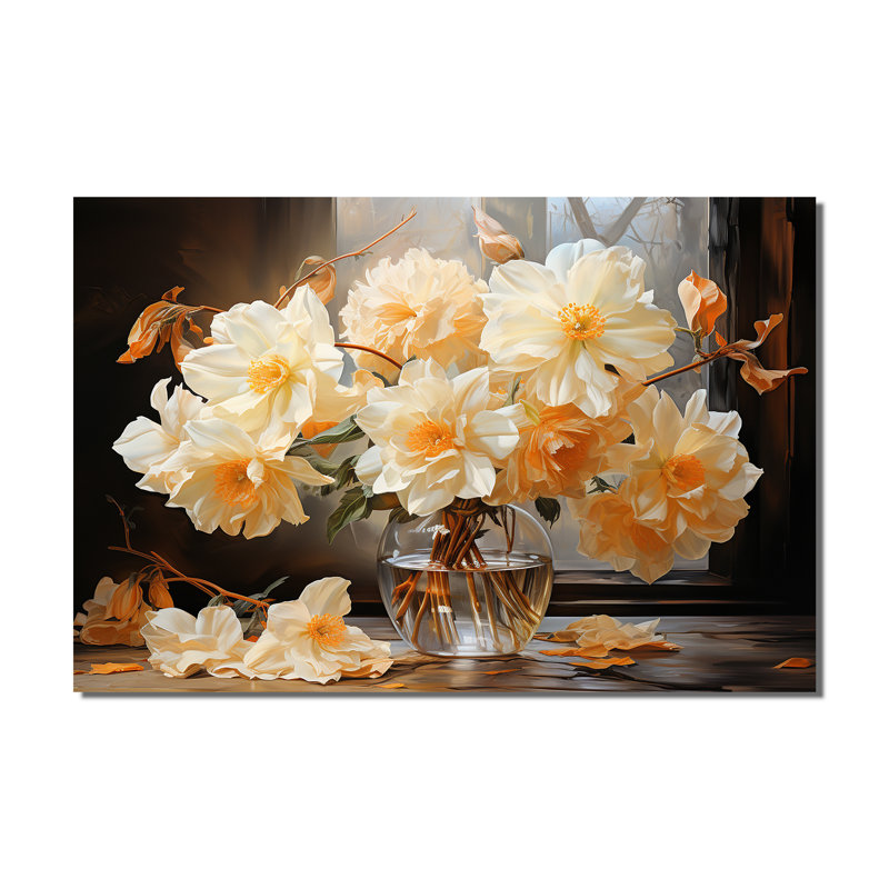 Impression sur toile «White Affodils Romantic Impression II»