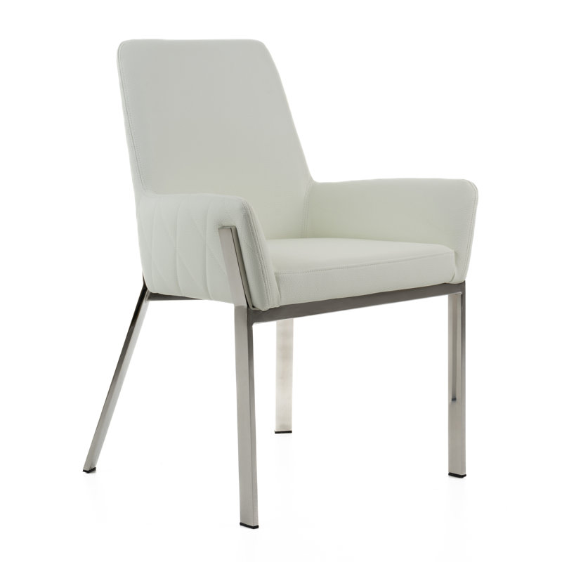 Chaise avec accoudoirs capitonnée Azuredee