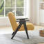 Chaise d'appoint jaune de style contemporain avec finition moderne et pieds