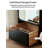 Contemporary Solid Wood Mobile Floor Mirror Coat Hanger With Multi Layer Storage Compartment