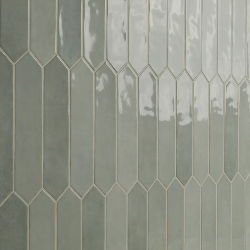 MSI Renzo Glossy Ceramic Picket Wall Tile, Jade