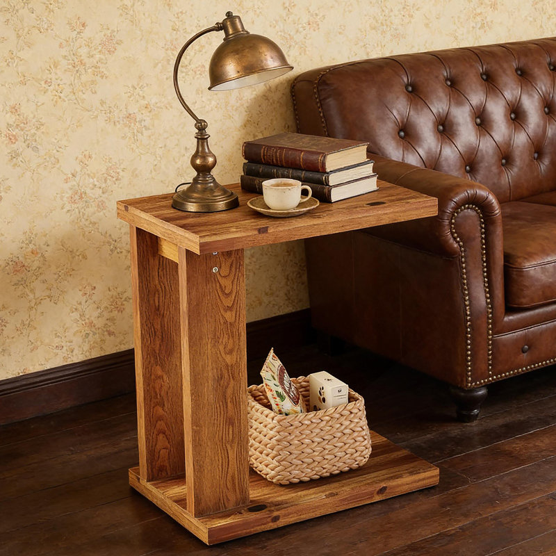 C-Shaped Bedside Nightstand,End Table,Side Table