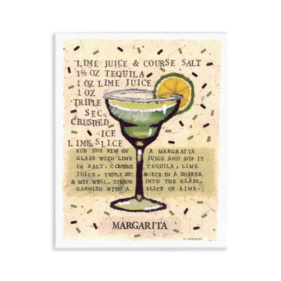 Plaque de recette de sel et margarita, design par Nancy Overton