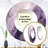 Samuela Purple and Grey Marble Ink Clouds X - Fractals Unique Mirror, Purple Large Round Wall Mirror, Printed Metal Art-1237739420
