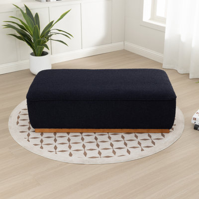 Rectangular Solid Wood Ottoman