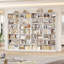 Bibliothèque de 84 po de hauteur, bibliothèque double à 7 niveaux avec 28 cubes de rangement, étagère grande capacité pour livres et décoration (ensemble de 2)-1504099725
