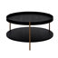 Tables basses modernes 2 pièces en MDF noir mat