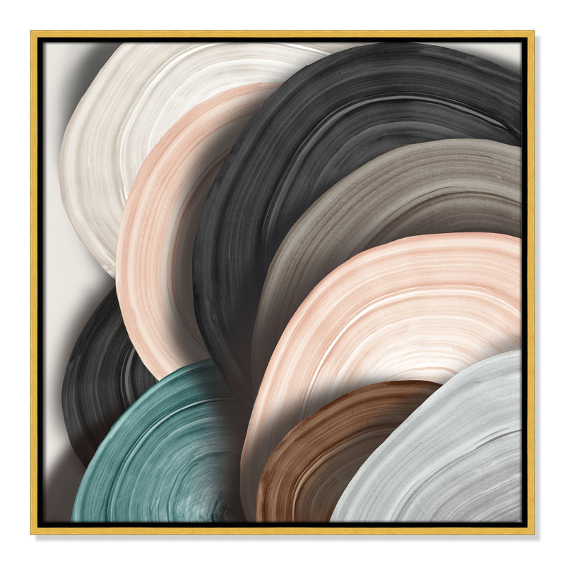 Disques II par Eva Watts, Or, H 25,5 po x l 25,5 po