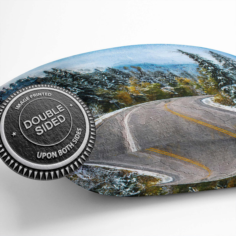 Winter Forest Road Cushion with Filling, 40cm H x 40cm W x 15cm D
