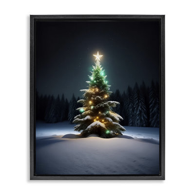 «Clear Night Snowy Tree», estampe numérique par Alina Georgescu