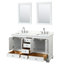 Ensemble de meuble-lavabo double autoportant 72 po avec plateau en quartz Deborah-98186985-98186986-98186989