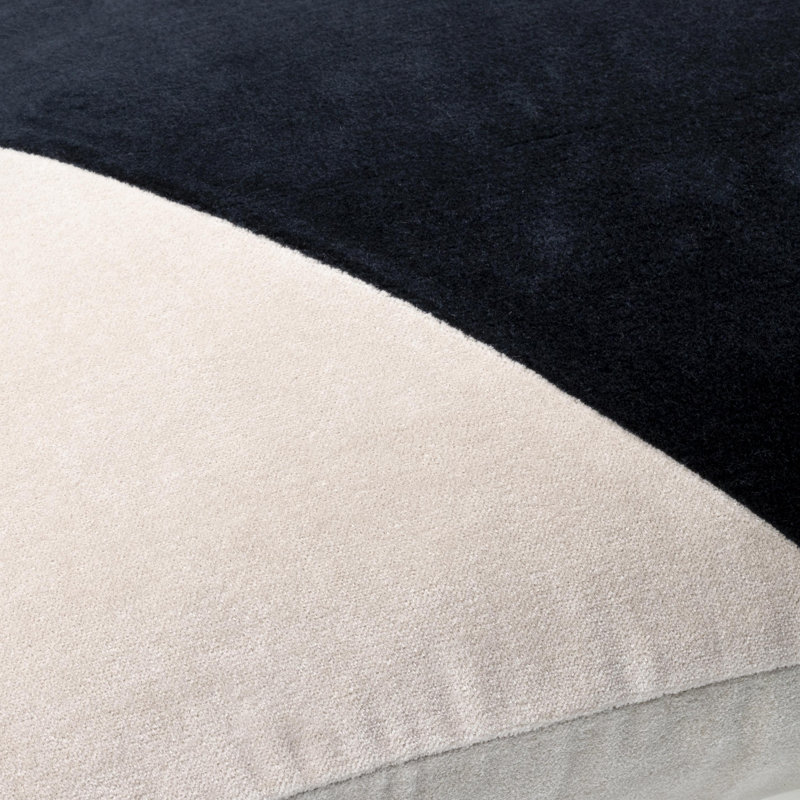 Oreiller en coton Denny, Duvet, Noir