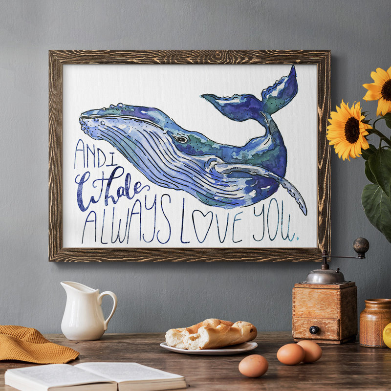 «Whale Love I», H 28 po x l 42 po x P 1,5 po, Noyer