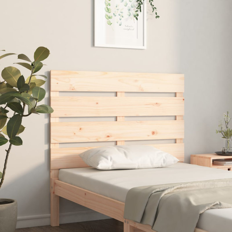 Santini Solid Wood Headboard, Brown, 90 x 80 cm