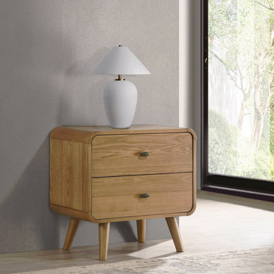 2-Drawer Bedroom Nightstand, Bedside Nightstand Table