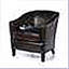 Fauteuil club en cuir reconstitué brun-799690509